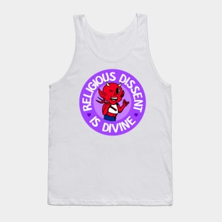 Religious Dissent Is Divine - Cute Queer Atheist Devil Tank Top